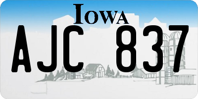 IA license plate AJC837