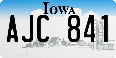 IA license plate AJC841
