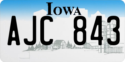 IA license plate AJC843
