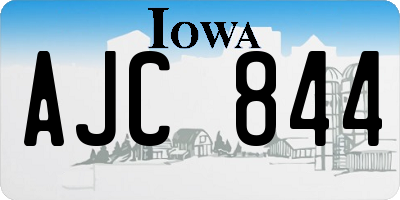 IA license plate AJC844