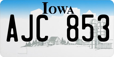 IA license plate AJC853
