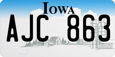 IA license plate AJC863