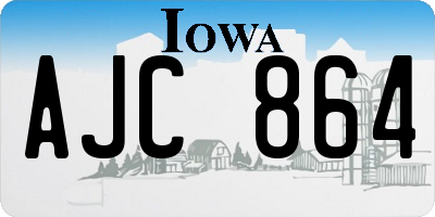 IA license plate AJC864