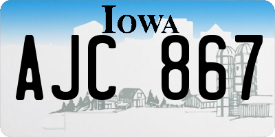 IA license plate AJC867