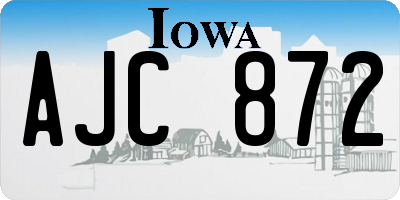 IA license plate AJC872