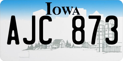IA license plate AJC873