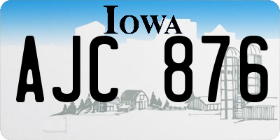 IA license plate AJC876