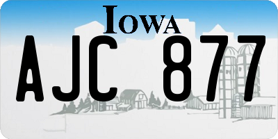 IA license plate AJC877
