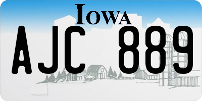 IA license plate AJC889