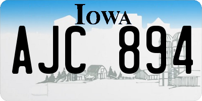 IA license plate AJC894
