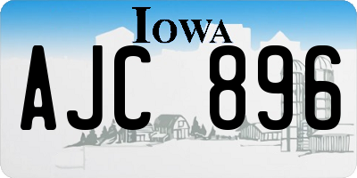 IA license plate AJC896