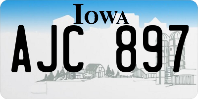 IA license plate AJC897
