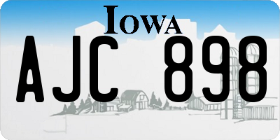 IA license plate AJC898