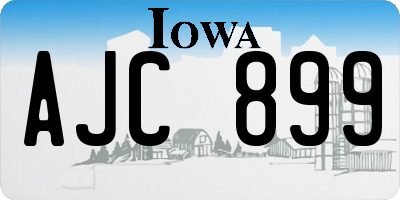 IA license plate AJC899