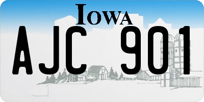 IA license plate AJC901