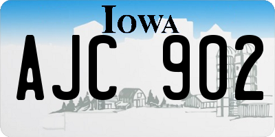 IA license plate AJC902