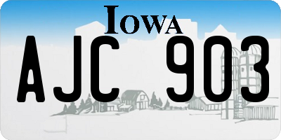 IA license plate AJC903