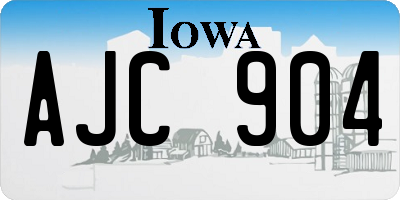 IA license plate AJC904