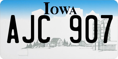IA license plate AJC907