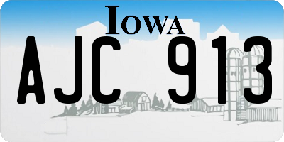 IA license plate AJC913