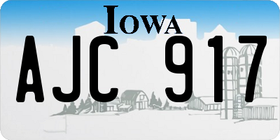 IA license plate AJC917