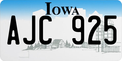 IA license plate AJC925