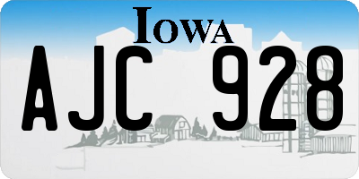 IA license plate AJC928