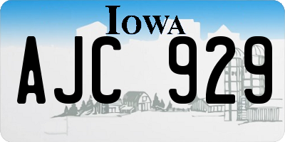 IA license plate AJC929