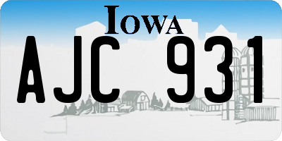 IA license plate AJC931