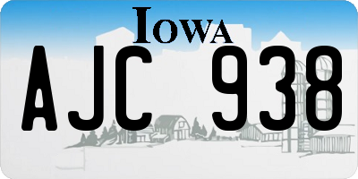 IA license plate AJC938