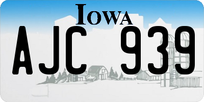 IA license plate AJC939