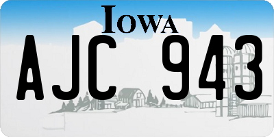 IA license plate AJC943