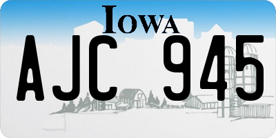 IA license plate AJC945