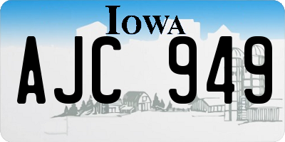 IA license plate AJC949