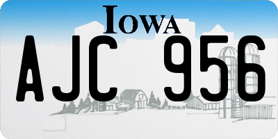 IA license plate AJC956