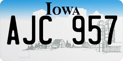 IA license plate AJC957