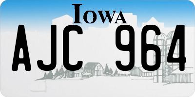 IA license plate AJC964