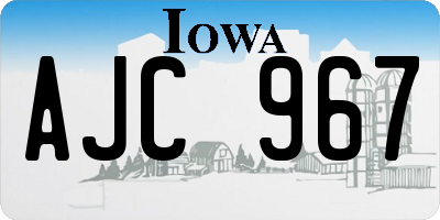 IA license plate AJC967