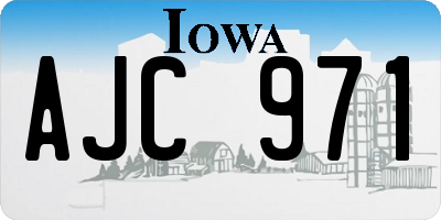 IA license plate AJC971