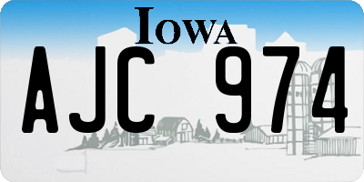 IA license plate AJC974