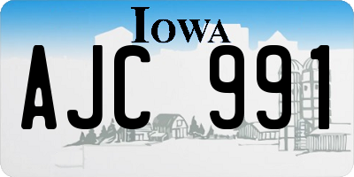IA license plate AJC991