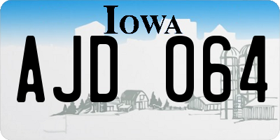 IA license plate AJD064