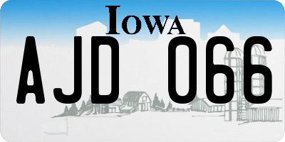 IA license plate AJD066