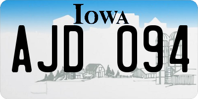 IA license plate AJD094