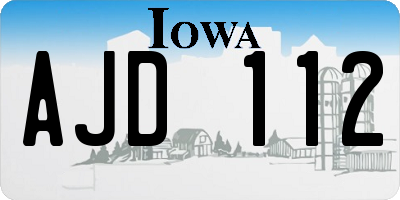 IA license plate AJD112
