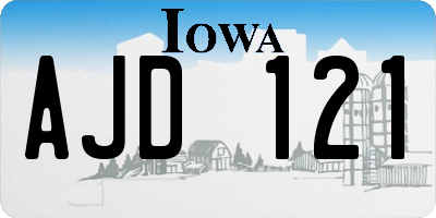 IA license plate AJD121