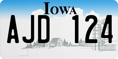 IA license plate AJD124