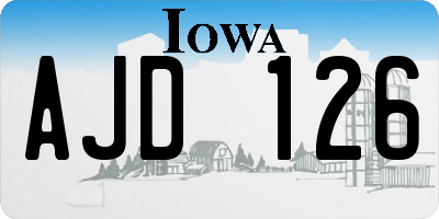 IA license plate AJD126