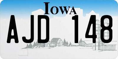 IA license plate AJD148