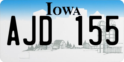 IA license plate AJD155